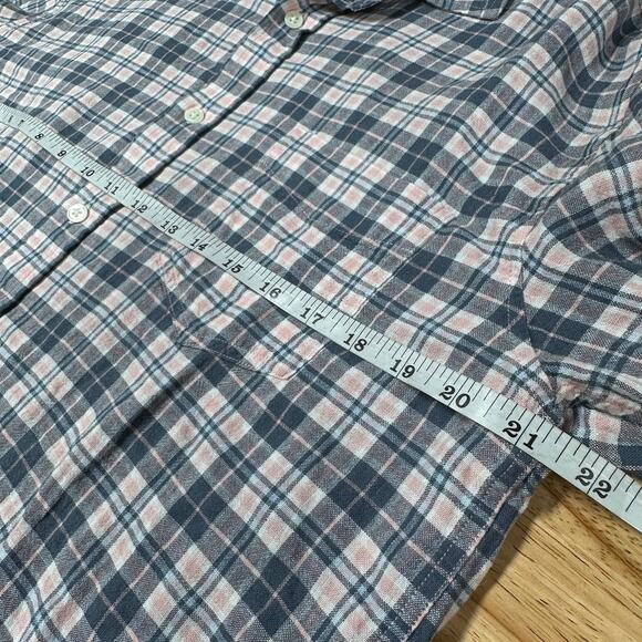 Rails NWT Connor Plaid Linen Blend Button Up LS Stone Pink White Size Large - Picture 9 of 10